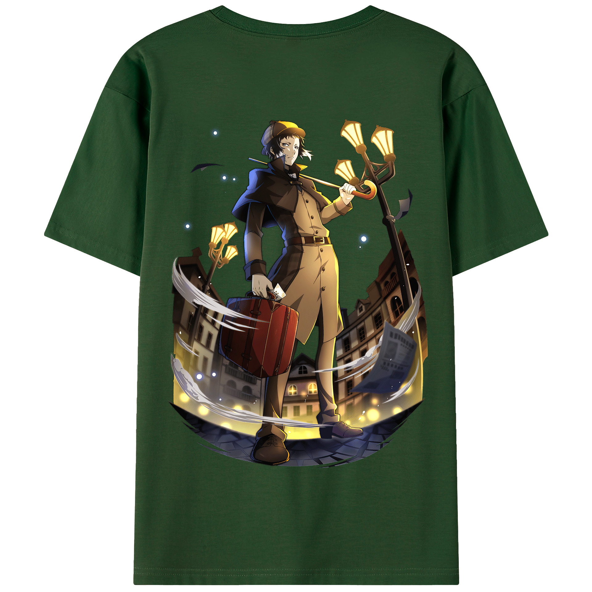 （画像用） 文豪ストレイドッグス Bungo Stray Dogs 綿100％半袖Tシャツ（背面プリント）